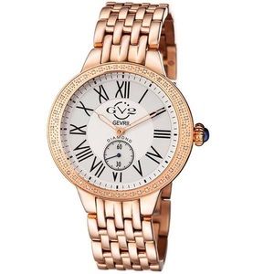 Gevril Swiss Rose Gold Oversized Watch w/Diamonds
